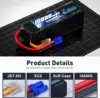 ZEEE Lipo FPV 드론 배터리 소프트 케이스, RC 자동차 데저트 보트 RC 모델 부품, EC5 플러그 포함, 6S 10000mAh 배터리, 22.2V 120C 4