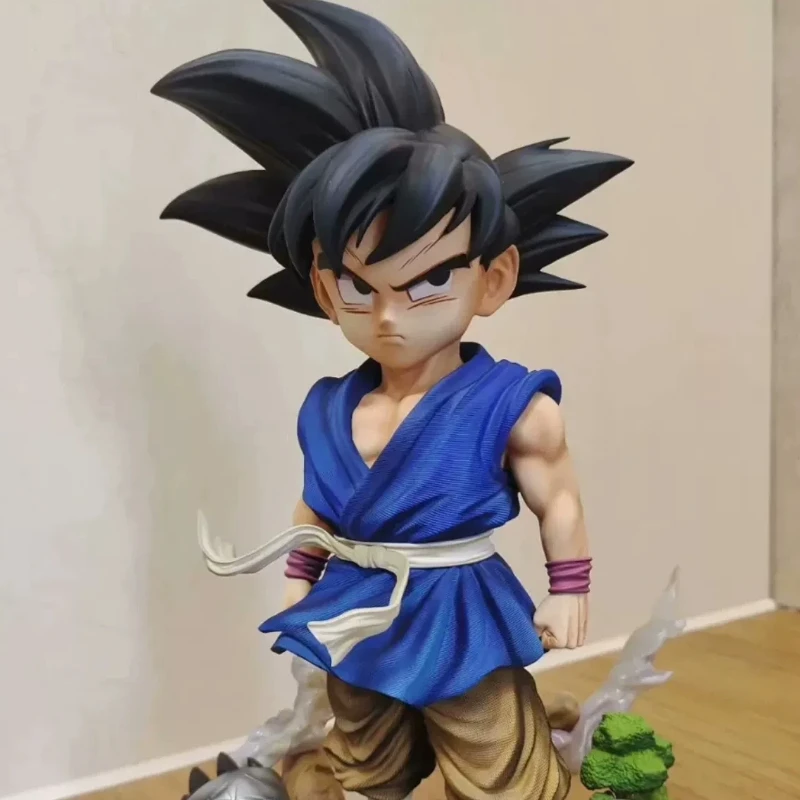 

Коллекционная статуэтка Dragon Ball GT Super Saiyan Goku с двумя сменными головами в коробке, декор для ПК и рабочего стола, подарок для фанатов аниме