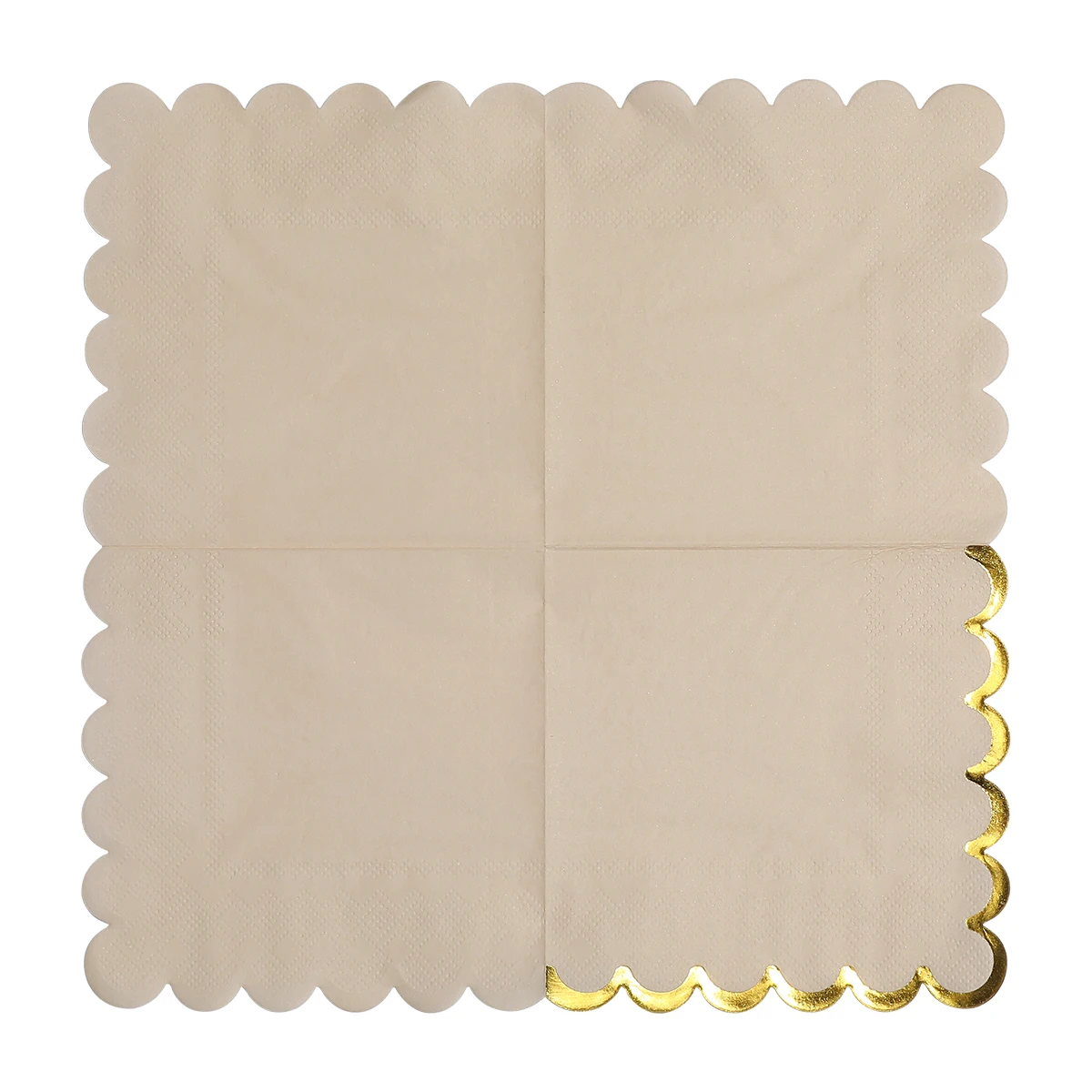 Multi-size options gold foil wavy edge vintage four-color mixed disposable party napkins for table decoration - view 6