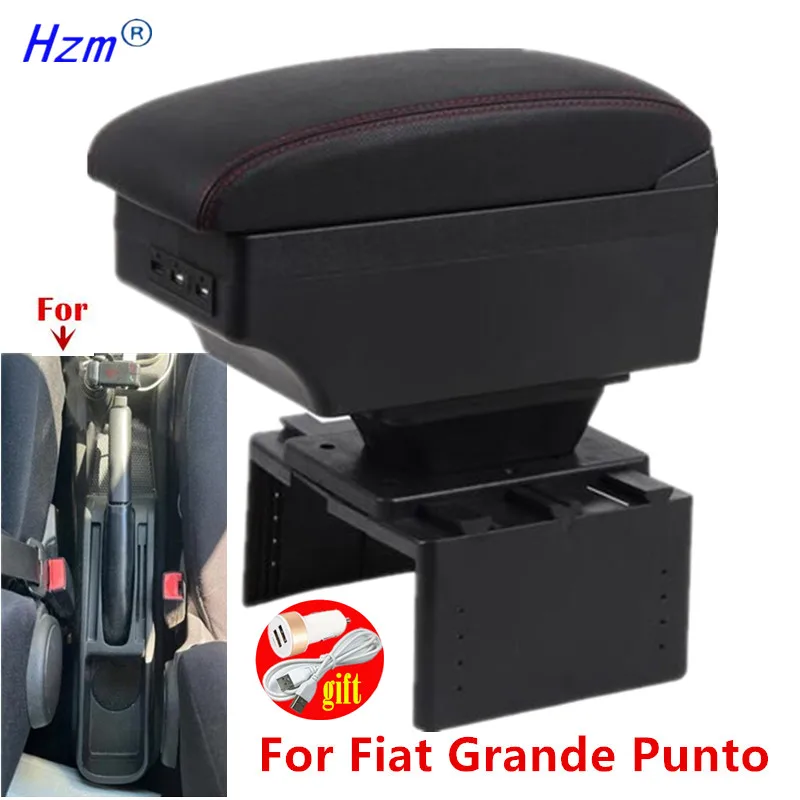 Auto Armlehne Box Für Fiat Grande Punto für Fiat Punto Armlehne Box Zentrale Lagerung Box Innen Retrofit Auto Zubehör