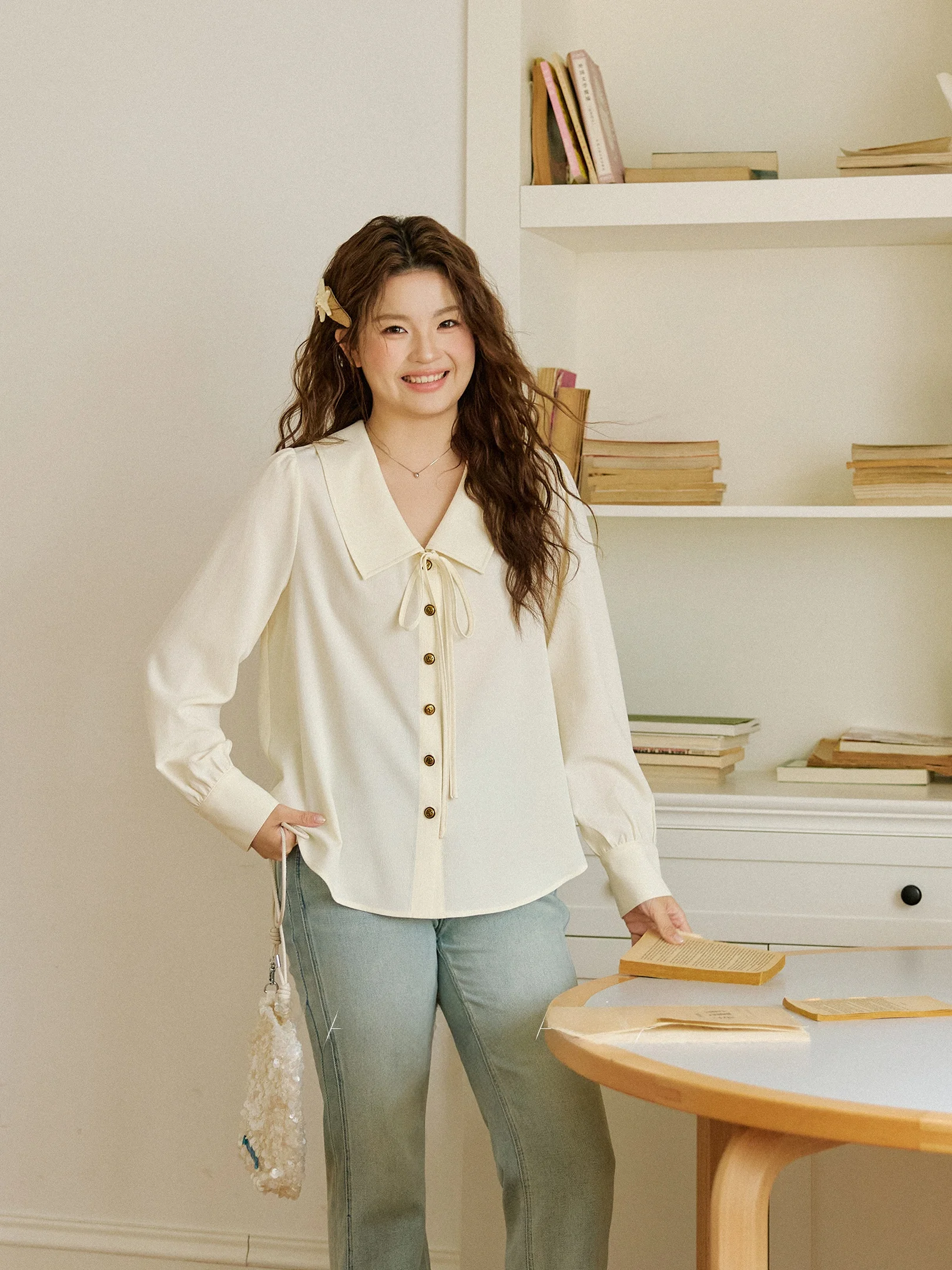 

Pajiajia Casual Sle plus Size Women's irt Spring Breathable Long Sve Turn-down Collar Floral Print Comfortable Polyester