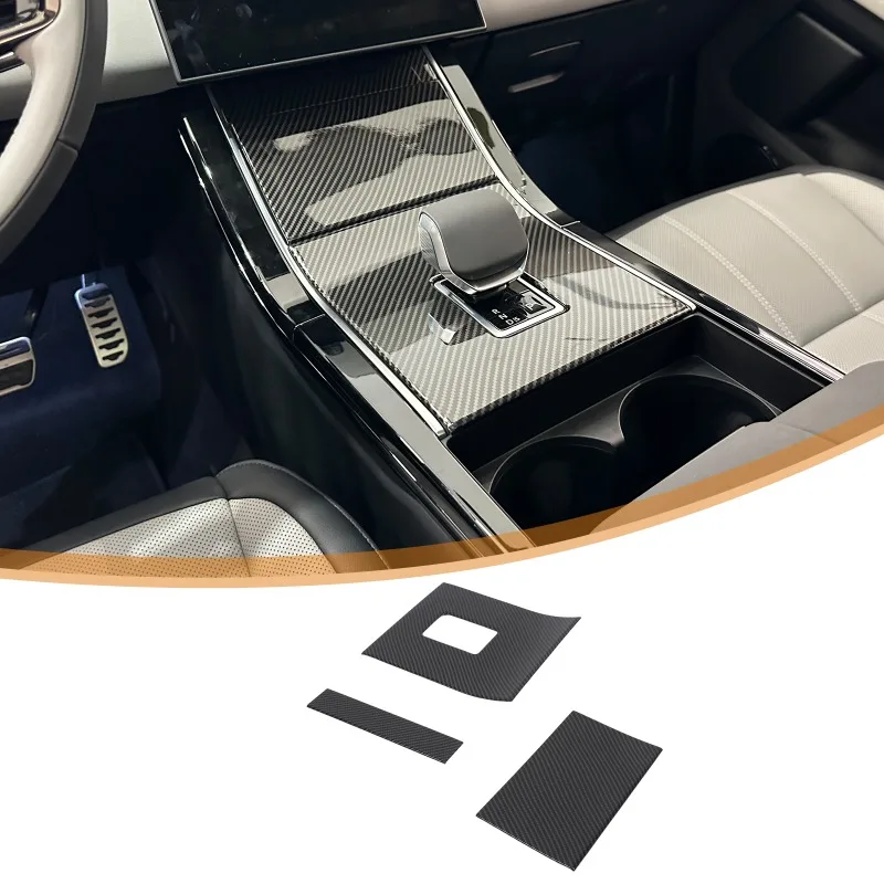 

3pcs ABS Center Console Gear Shift Panel Trim Frame Cover Sticker For 2024+ Range Rover Velar/Evoque Car Interior Accessories