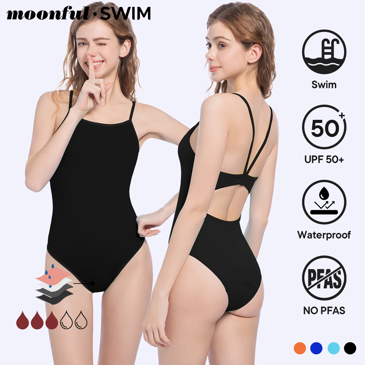 

Menstrual Swimsuit Woman One Piece Period Swimwear for Teen Leak Proof Menstruation Period Underwear Absorbent Beachwear Girl