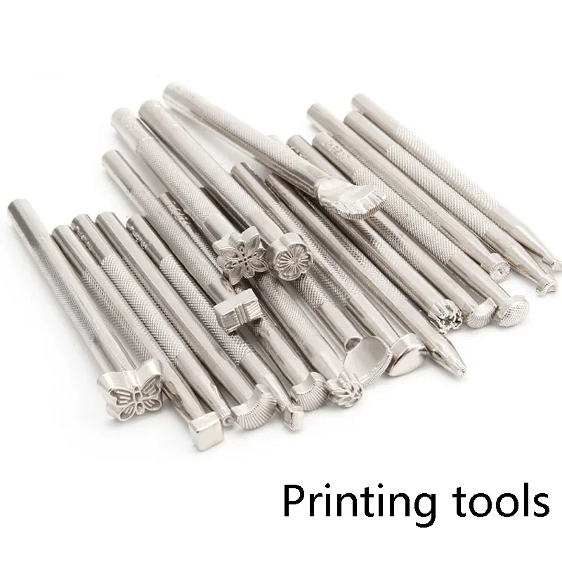 

New 20Pcs Leather Carving Stamping Tool Set Leather Stamping Printing Punch Tool Carved Leather Engraving Tools