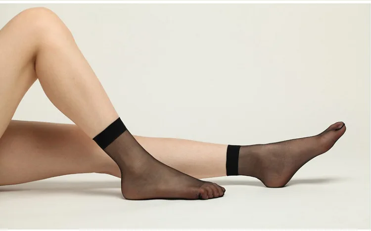 Nylon Socks Super Thin Short Socks Woman Breathable Transparent High Durable Comfortable