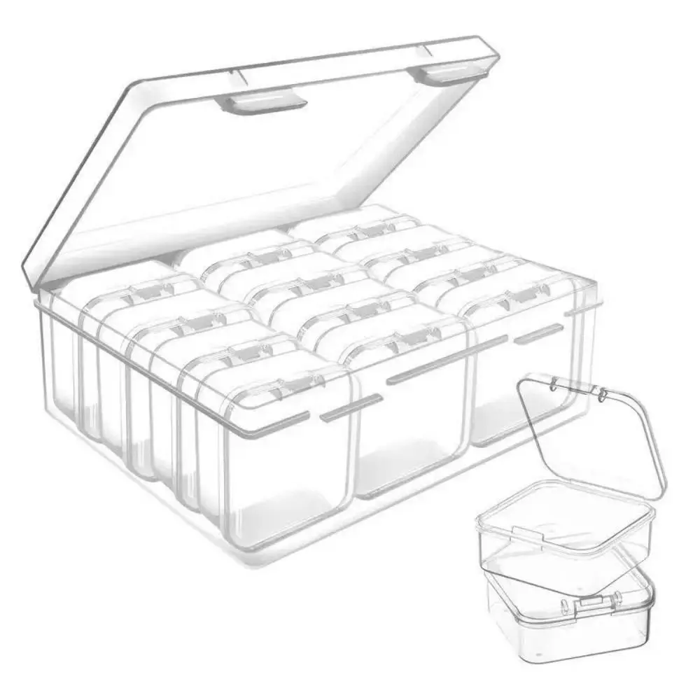 

Large Capacity Clear Organizer Box With Small Storage Containers Plastic Jewelry Box Multifunctional Dustproof