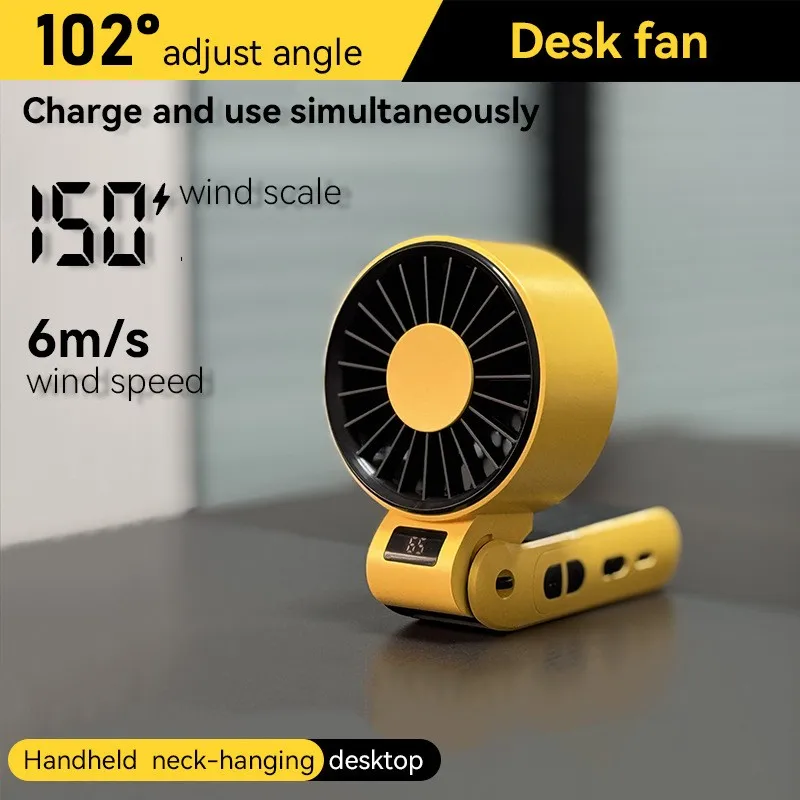 AT82-Portable Mini Fan High Speed Fan Rechargeable Fan Foldable Handheld Fan Brushless Motor For Outdoor