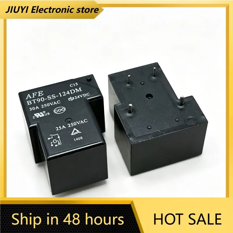 BT90‑SS‑124DM Power Relay DC24V Coil 4Pin SPST 30A 250VAC PCB Mount High Current Electromagnetic Relay Replacement
