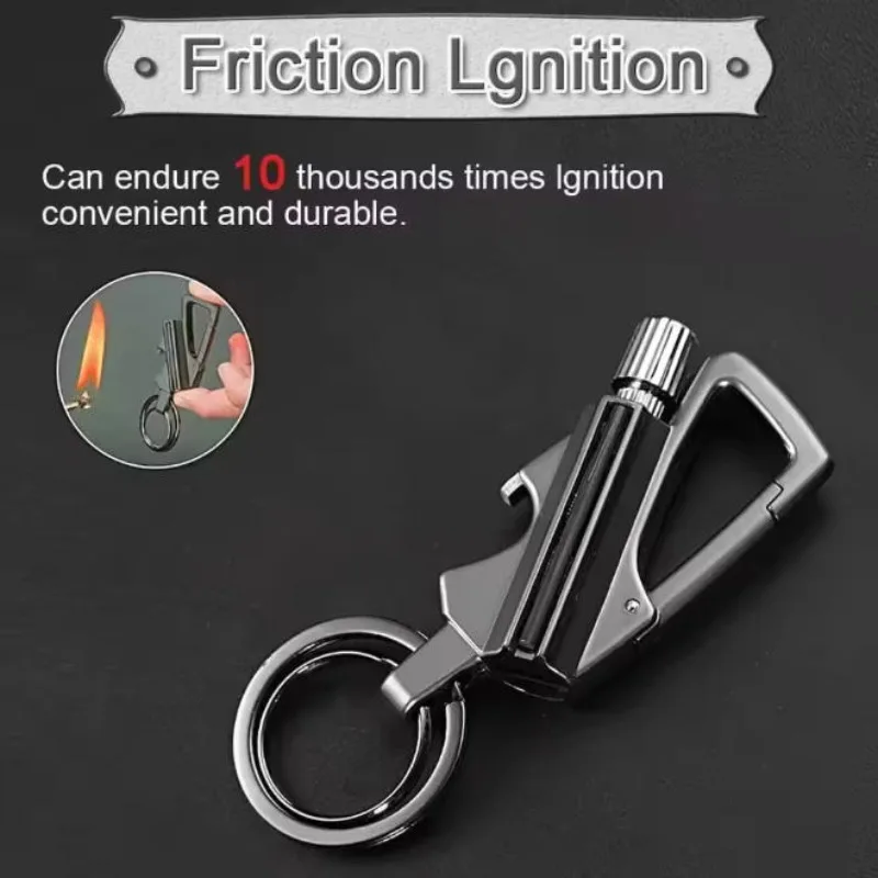 2026 Multifunctional Kerosenes Lighter Keychain Beer Bottle Opener Outdoor Portable Igniter Smoking Accessories Gadgets Men Gift - Image 6