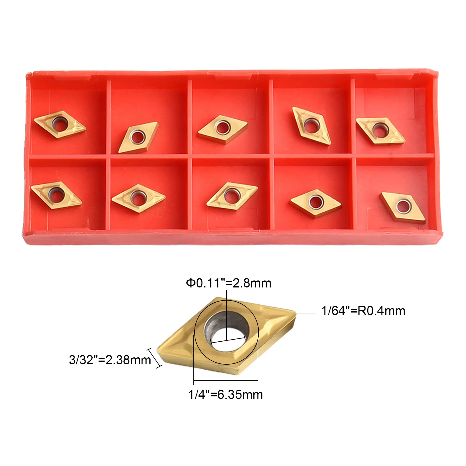 DCMT070204 Insert For Lathe DCMT070204 Inserts Applicable For Stainless Steel Bending Strength 2.6 GPa Machining Applications