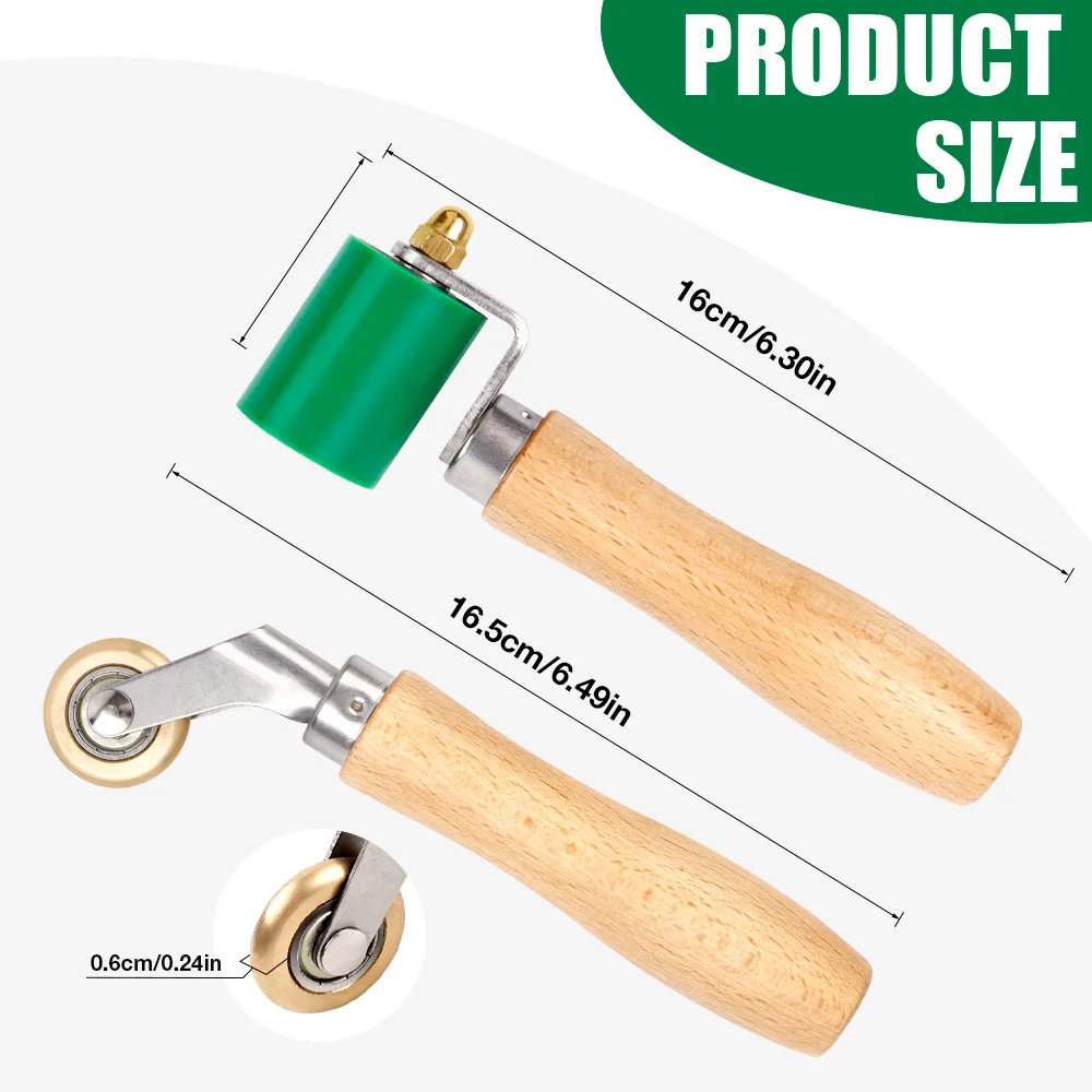 40mm Silicone Handwheel, 6mm Brass Pressure Roller Manual Welding Tool High-Temperature Resistant Joint Roller, For PVC/TPO/EPDM