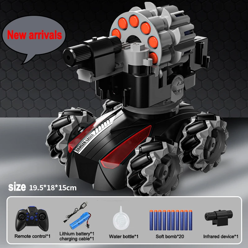 Zbiornik Rc Toy 2.4G sterowany radiowo samochód 4WD Crawler bomba wodna wojna Tank Control gesty Multiplayer zbiornik RC zabawka dla chłopca dzieci