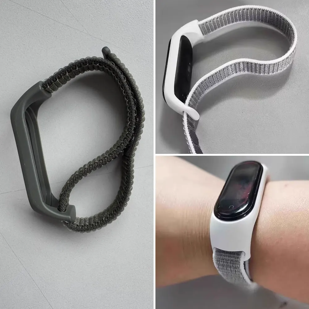 Nylon Strap Für Xiaomi Mi Band 7 6 5 4 3 Armband Armband Pulsera Correa Strap Miband 7 6 5 4 3 Armband Armband Sport Schleife