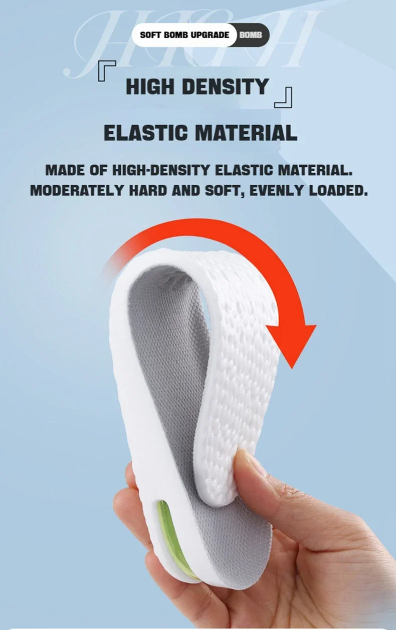 Höhe erhöhen Einlegesohle für Füße Komfort Plantarfasziitis Schuhe Einlegesohlen Männer Frauen Tennis Turnschuhe Luft stoßdämpfende Schuh Pads – Detail 11