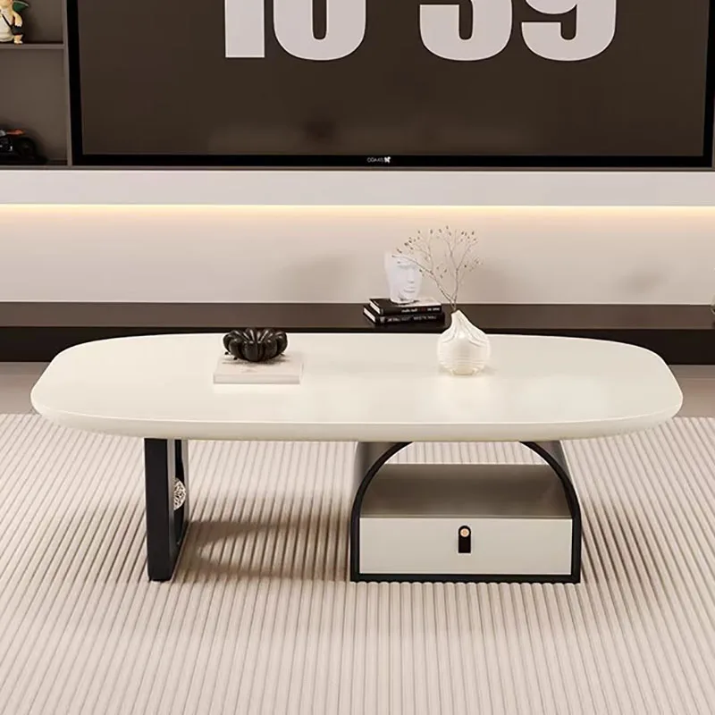 الفاخرة مربع الشكل تخزين Led أضواء طاولة القهوة مركز المنزل أريكة طاولة القهوة الجانب Stoliki Kawowe أثاث غرفة المعيشة #4