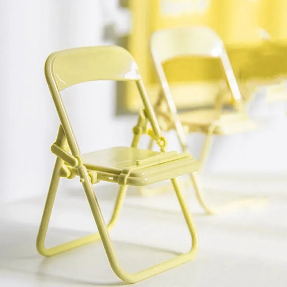 2024 New Mini Cell Phone Stand Universal Chair Desktop Mobile Phone Tablet Holder Folding Convenient Cute Phone Accessories image 4