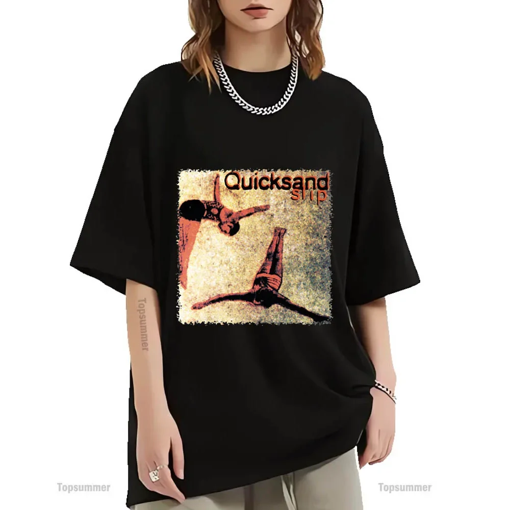 

Slip Album T-Shirt Quicksand Tour T Shirt Mens Rock Streetwear Cotton T-Shirts Womens Short Sleeves Clothings