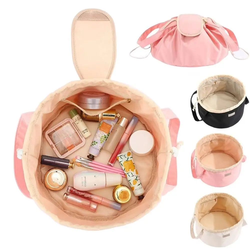 

Drawstring Women's Makeup Bag Travel Storage Large Capacity Grooming Case Toiletries Organizer Portable Lazy Cosmetic Pouch