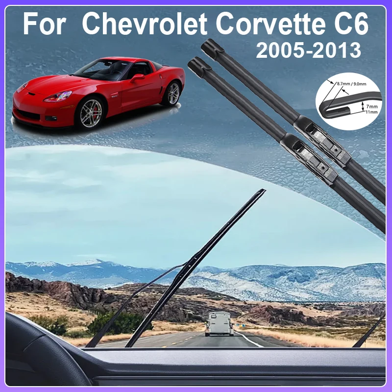 

Car Windscreen Wipers For Chevrolet Corvette C6 Accessorie 2005~2013 Rubber Window Windshield Wiper Accessories Auto Rain Brushe