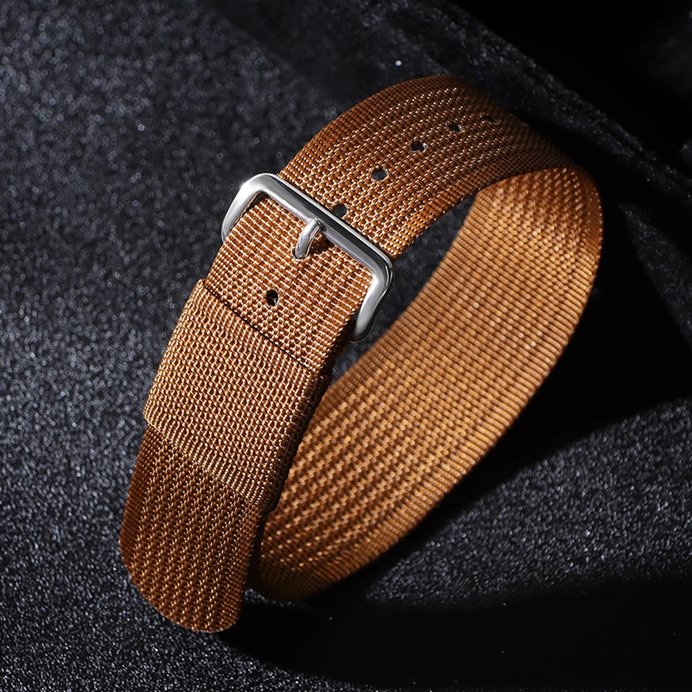 20mm 22mm New Ribbed Nylon Watchband Nylon Watch Strap Watchband Accessories for Military Watch Band Bracelets for Seiko