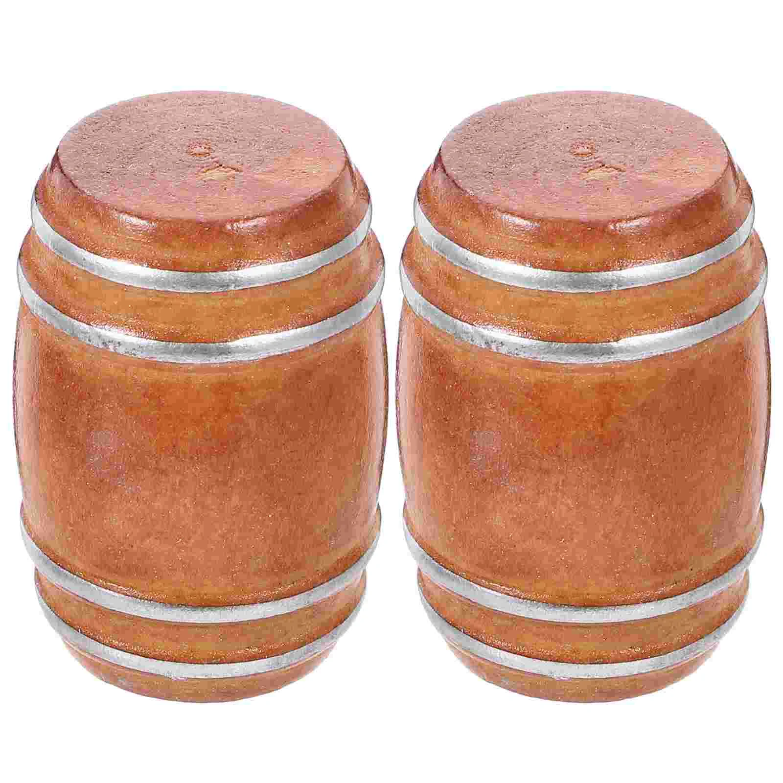 

2 Pcs Dollhouse Bar Accessories Mini Scene Barrel Model DIY Decor Decorate Props Wood Accessory