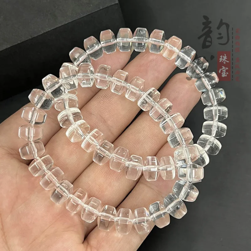 الطبيعية الأبيض عجلة الطب اللوحي القرص سوار قلادة اليد سلسلة مجوهرات فضفاض الخرز الملحقات الفضاء