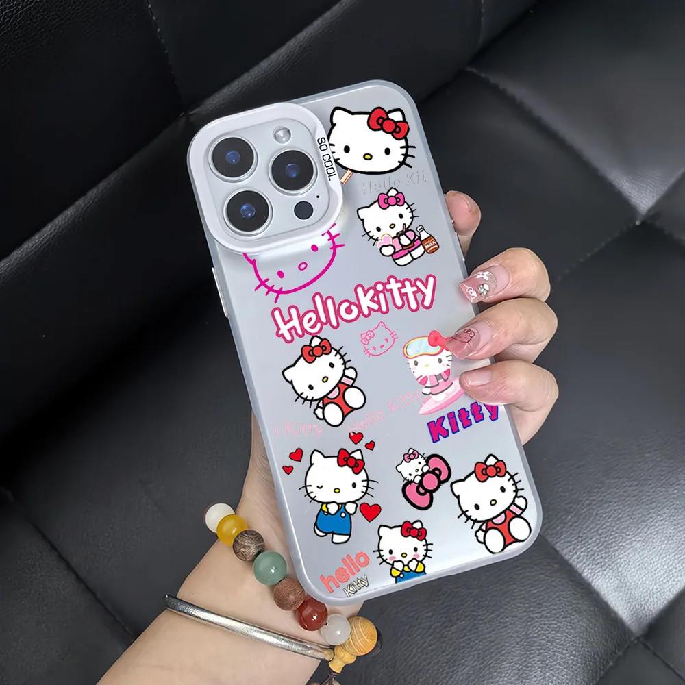 Cute Sanrios Hellos Kittys Phone Case for Oppo Reno12 Reno11 Reno10 Reno8 Reno7 Reno6 Reno5 Z F Pro Plus 4G 5G Matte Back Cover