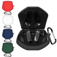 Headphone Storage Case For Lenovo GM2 PRO Case with Carabiner Wireless Headset Cover Shockproof Soft Silicone Earphone Protector