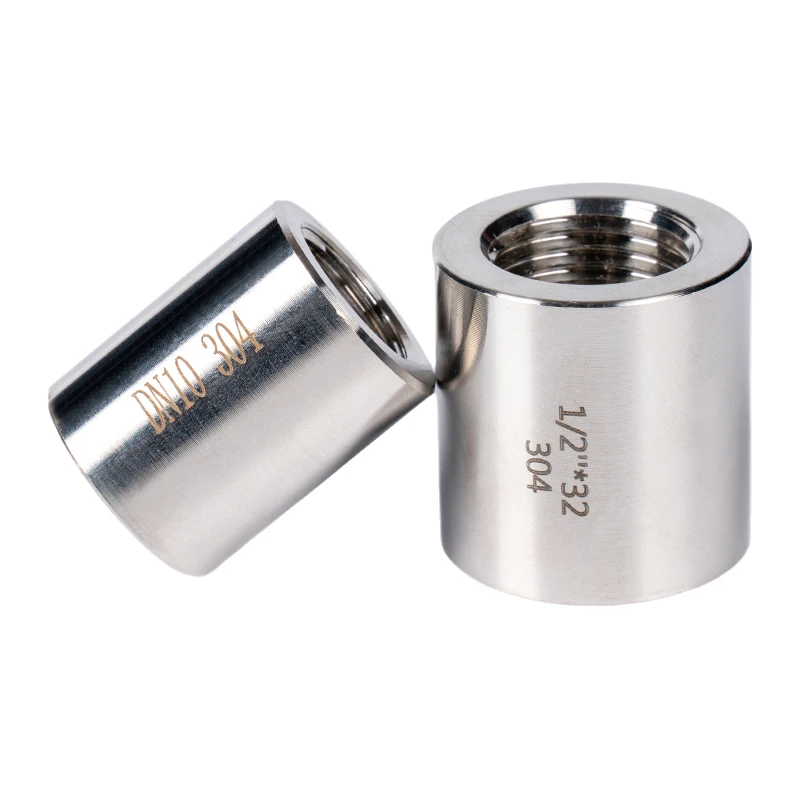 3Pcs 304 stainless steel thickened inner wire high-pressure direct explosion-proof Fitting 1/8 1/4 3/8 1/2 1" straight connector - Detail 1