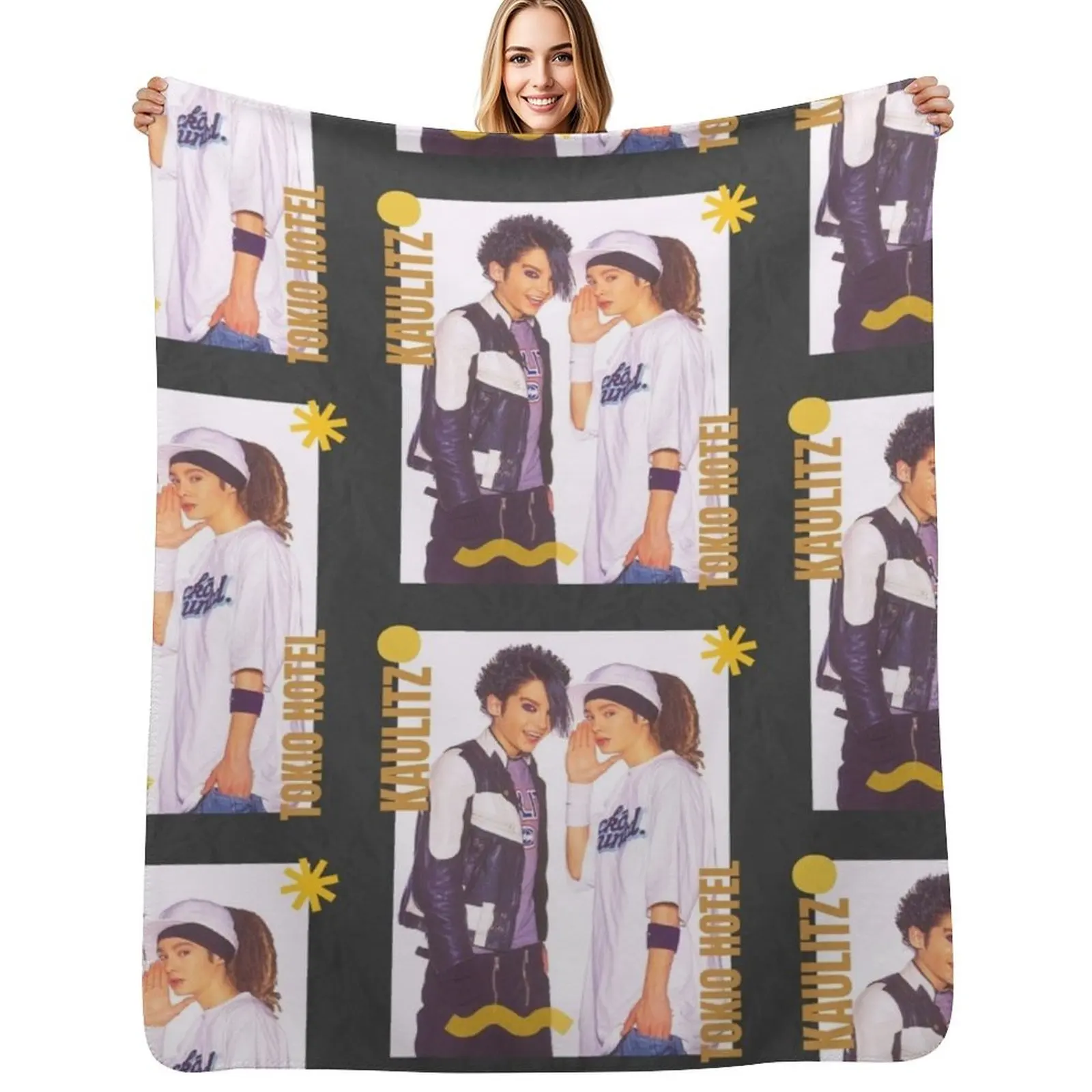 Tom Kaulitz, Bill Kaulitz Throw Blanket Stuffeds cosplay anime Luxury St Flannels For Sofa Thin Softest Blankets