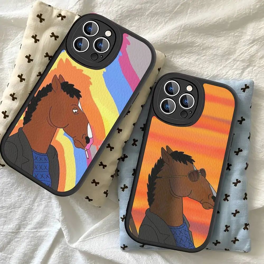

Classic B-bojack H-horseman Phone Case Hard Leather For IPhone 16 15 14 13 12 Mini 11 14 Pro Max Xs X Xr 7 8 Plus Fundas