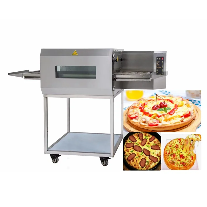 

Commercial Kitchen Pizzeria Stackable Pizza Tunnel Oven for Cooking Convective 12 Inch Wide Window Openable Electric Pizza Oven