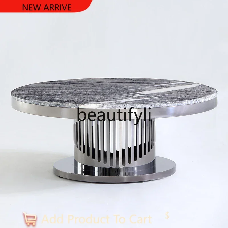 

Natural luxury stone coffee table marble creative coffee table combination G1218