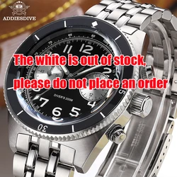 ADDIESDIVE Sapphire Quartz Wristwatches Luminous Stainless Steel Luxury Watch 200m Waterproof Dive Watches for Men Reloj Hombre