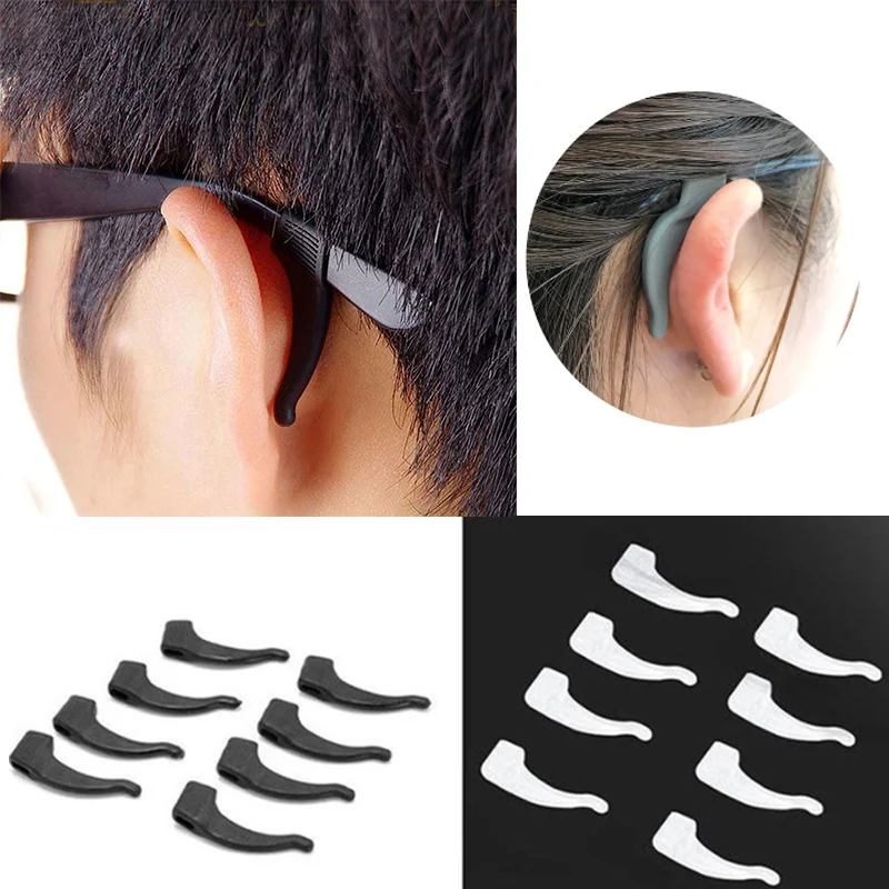 5 Pairs aAnti Slip Ear Hook Eyeglass Eyewear Accessories Eye Glasses Silicone Grip Temple Tip Holder Spectacle Eyeglasses Grip