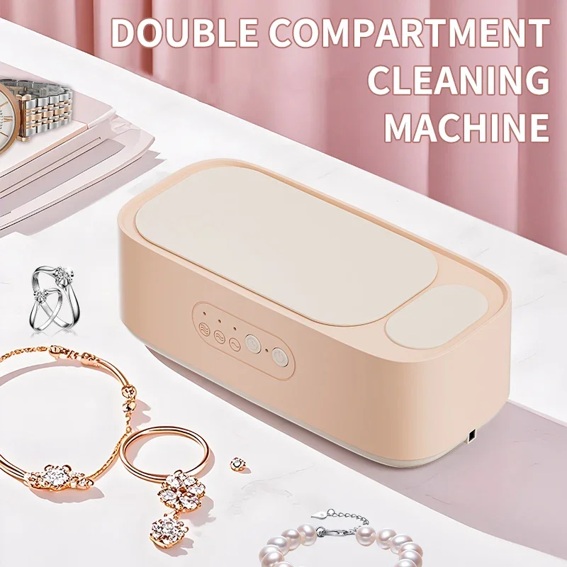 Detergente versatile portatile ricaricabile tramite USB con 360 °   Macchina per la pulizia a batteria con vibrazione ad alta frequenza per pulizia profonda