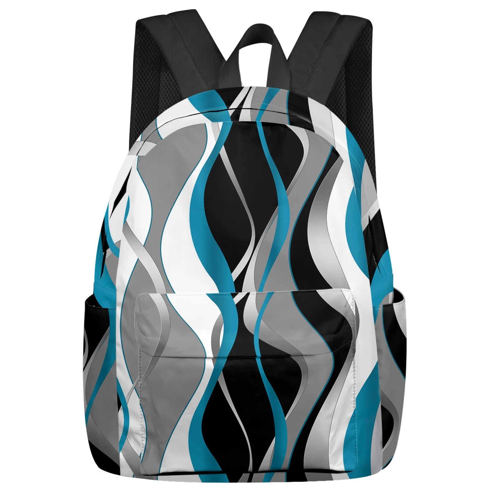 

Abstract Lines Gradient Blue Feminina Backpacks Teenagers Student School Bags Laptop Backpack Men Women Female Travel Mochila