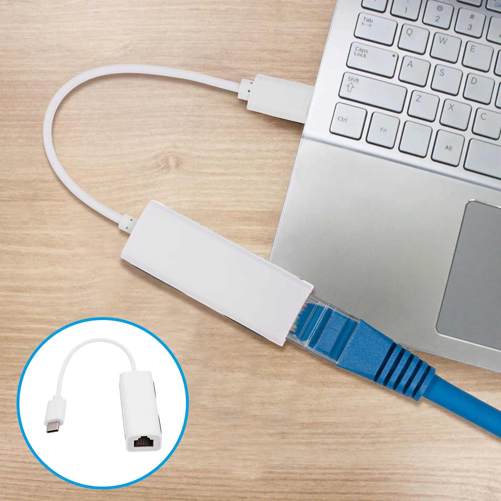 

Usb-C To Ethernet Adapter 10/100Mbps Network Cable Converter For Laptop Computer Portable Type Adapter Usb Ethernet