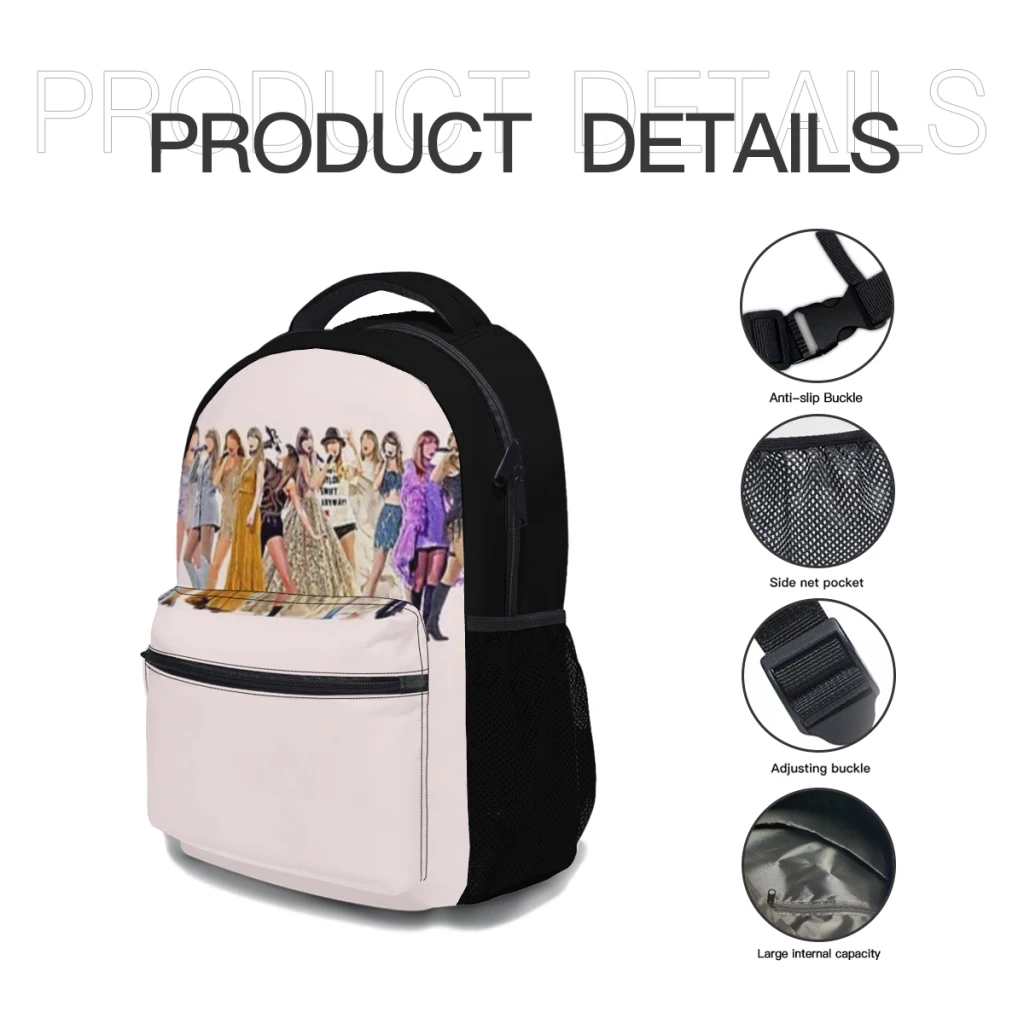 The Eras Tour Outfits-Sac à dos de grande capacité pour amoureux, sans peur, sac chimbook réglable, multi-poches, 17 po, réputation