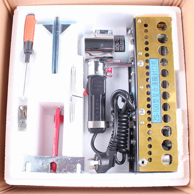 ZS-100 Semi-Automatic Chain-Moving Sealer 3.3m/min Affordable Wide Side Large Aluminum Foil Compound Bag Sealing Machine