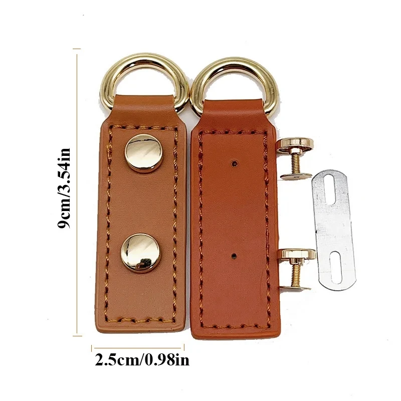 Double-layer Leather Handmade D-buckle For DIY Handbag Shoulder Bag Backpack Block Lock Strap Accessory Replacement Chain Clasp