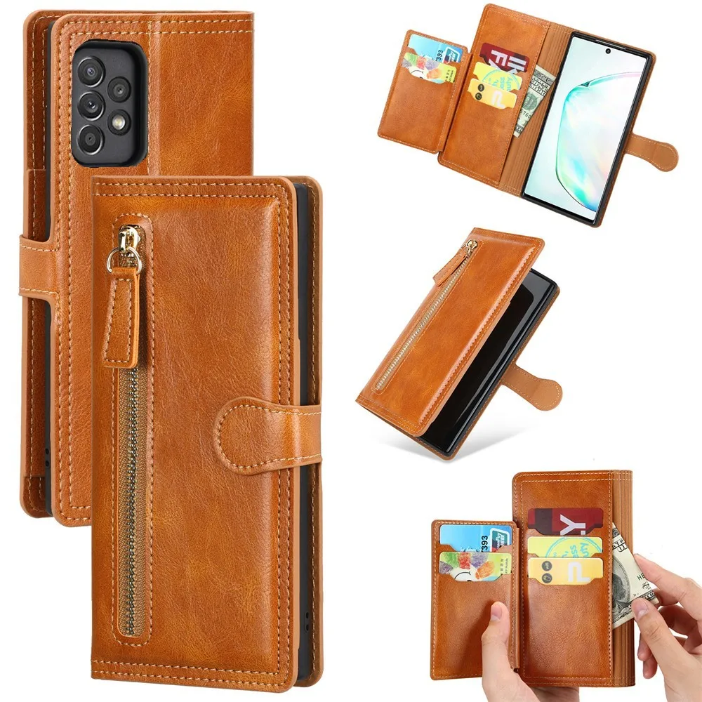 

Samsung A32 5G Case Leather Zipper Flip Wallet Case For Samsung A32 5G SM-A326B Cover For Samsung Galaxy A32 a 32 5G 6.5" Card