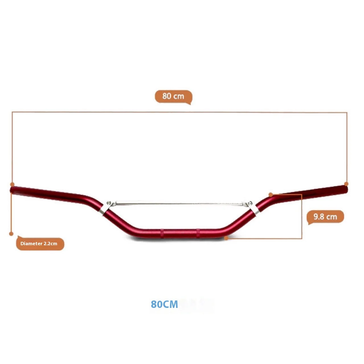 Guidão de alumínio de 7/8 para veículos off-road, dirt pit bike, motocross, estrada, motocicleta, atv, acessórios para motocicletas