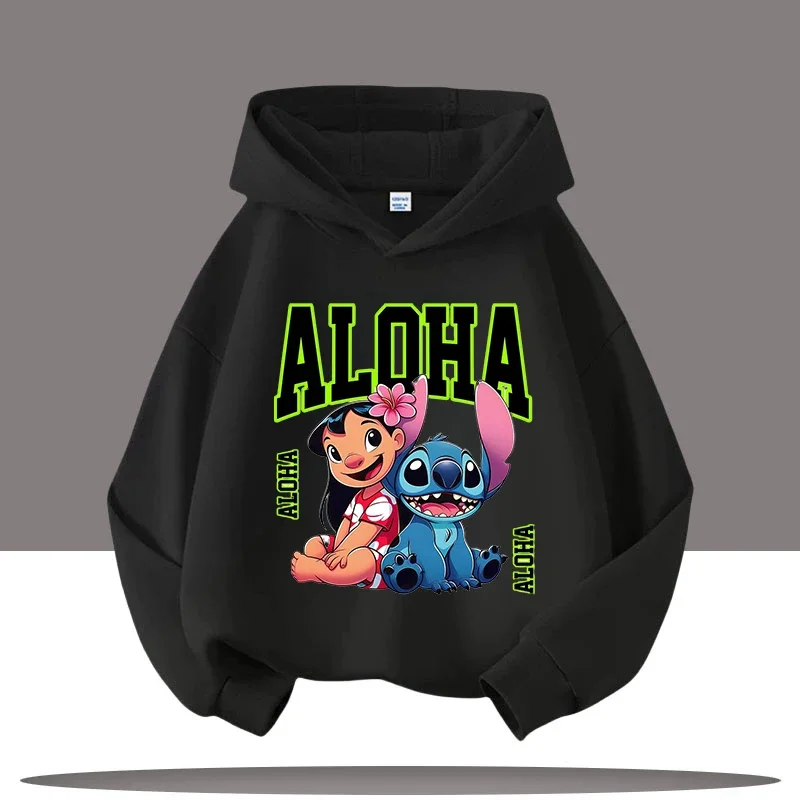 

Fashionable Disney Stitch Children's Clothes Hoodies for Boys Girls Casual Cartoon Autumn and Winter Sweaters