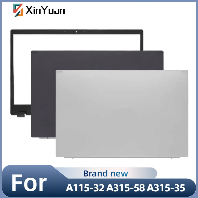 New Shell For Aspire 5 N20C5 A115-32 A315-35 A315-38 A315-58 LCD Back Cover Silver Black / Front Bezel