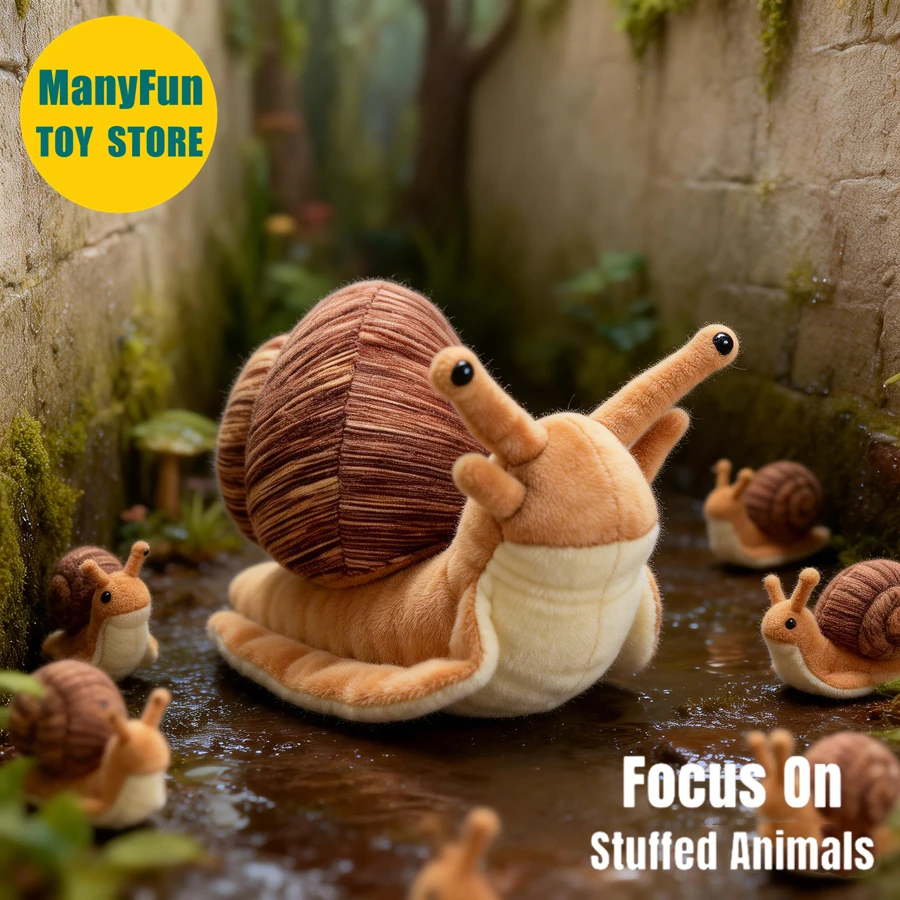 

Реалистичная плюшевая игрушка-улитка, плюшевая улитка-ракушка, реалистичная мягкая игрушка-улитка, имитационная кукла-улитка, милый подарок