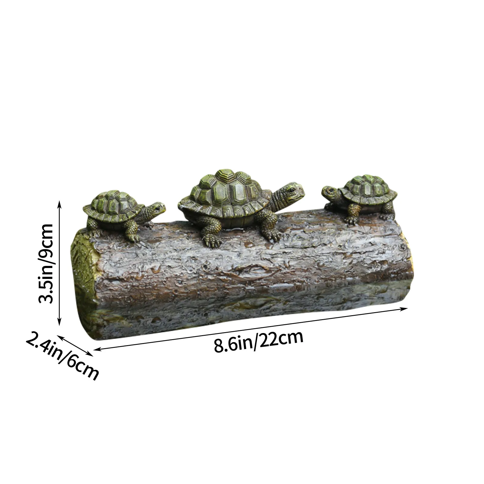 Garden courtyard pond fish tank decoration landscaping simulation ornaments three turtles climbing wood floating in water toys