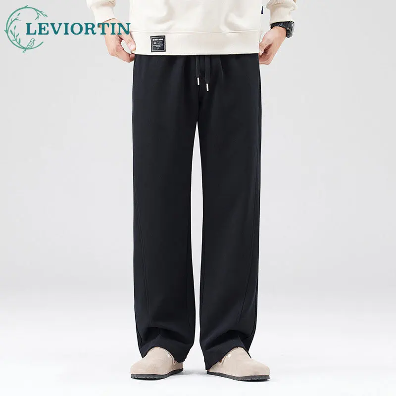 

Новые мужские весенне-осенние модные прямые брюки в американском стиле с широкими штанинами, свободные и универсальные повседневные брюки