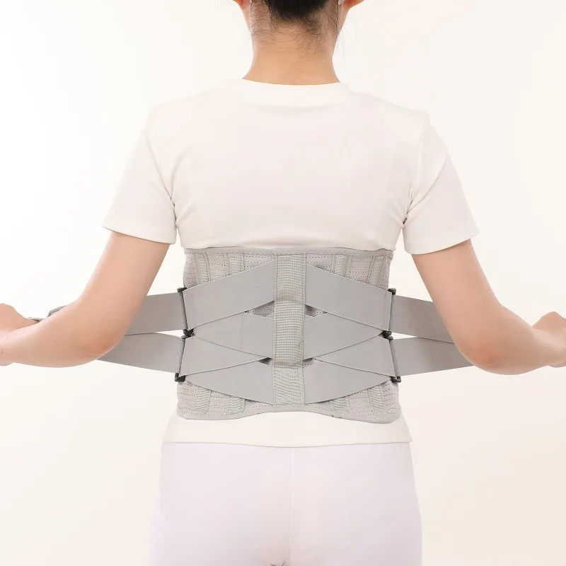 دعم الخصر عالي المرونة وجيد التهوية مع تثبيت الخصر المرن ودعم لوحة الصلب لحزام الخصر للحماية الرياضية