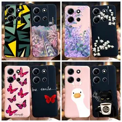 Dla Infinix Note 30i X6716 pokrowiec popularny motyl kwiat matowy Capa miękkie etui dla Infinix Note 30 Pro Note30 VIP zderzak